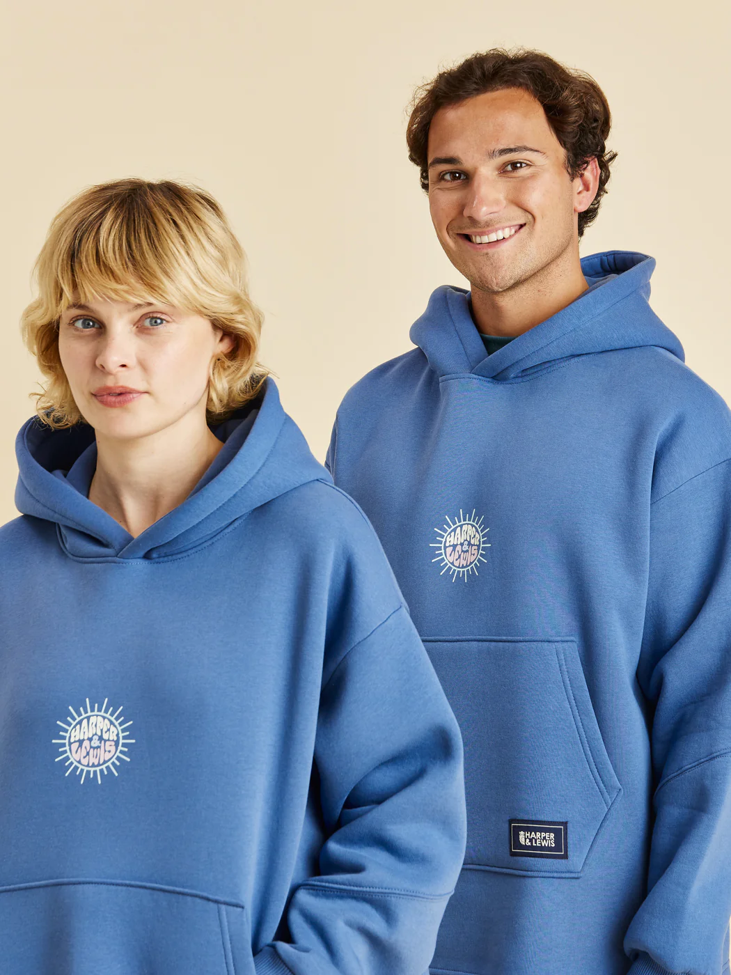 Cruz Oversized Hoodie Airforce Blue - Harper & Lewis