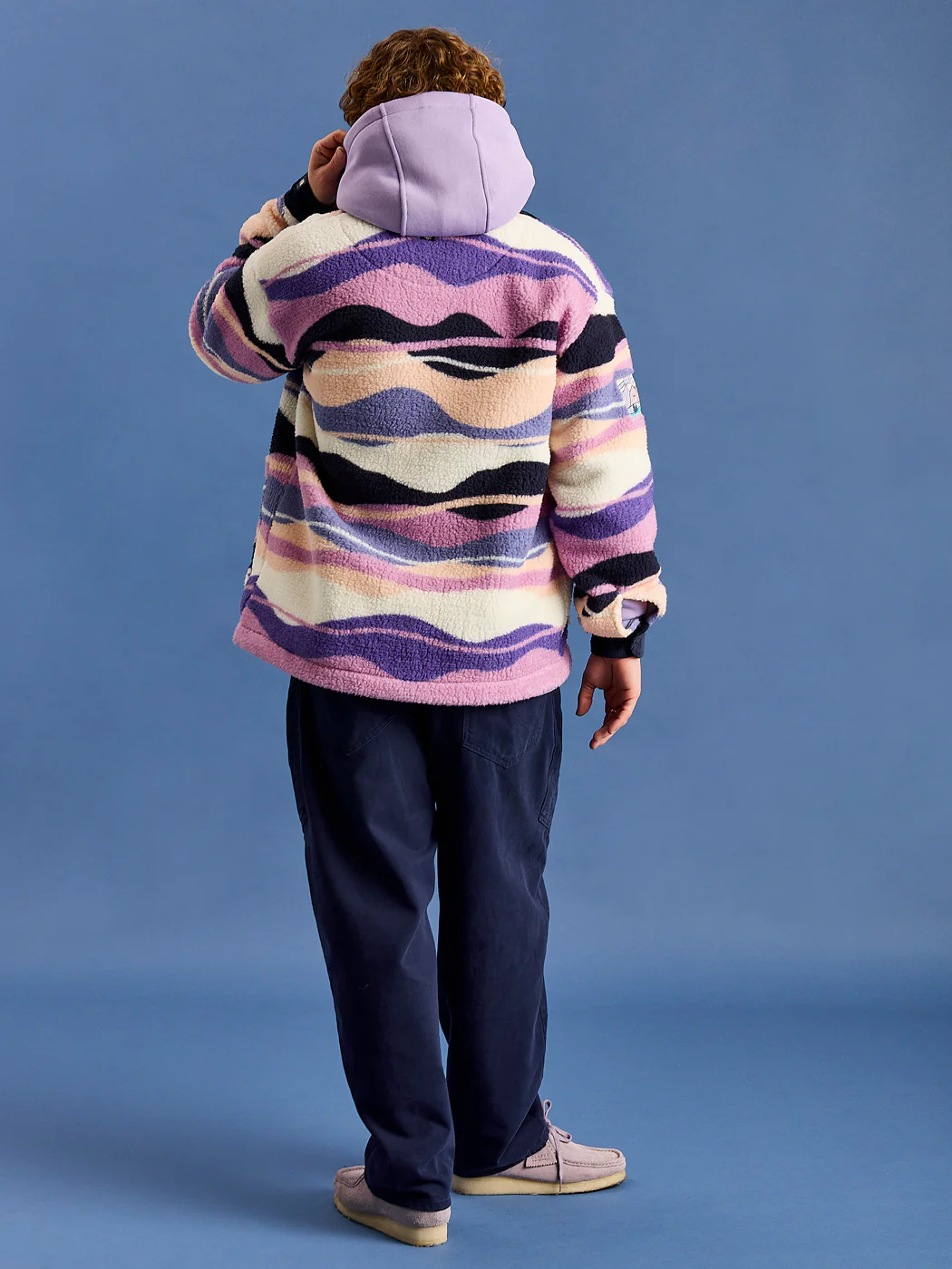 Beau Retro Pattern Sherpa Fleece Shirt - Harper & Lewis