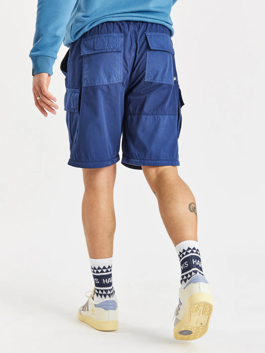 Zip Off Cargo Pants Navy - Harper & Lewis