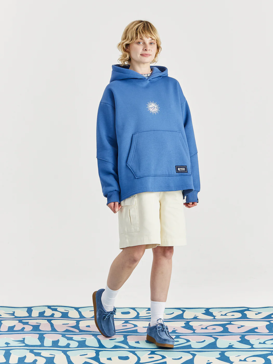 Cruz Oversized Hoodie Airforce Blue - Harper & Lewis