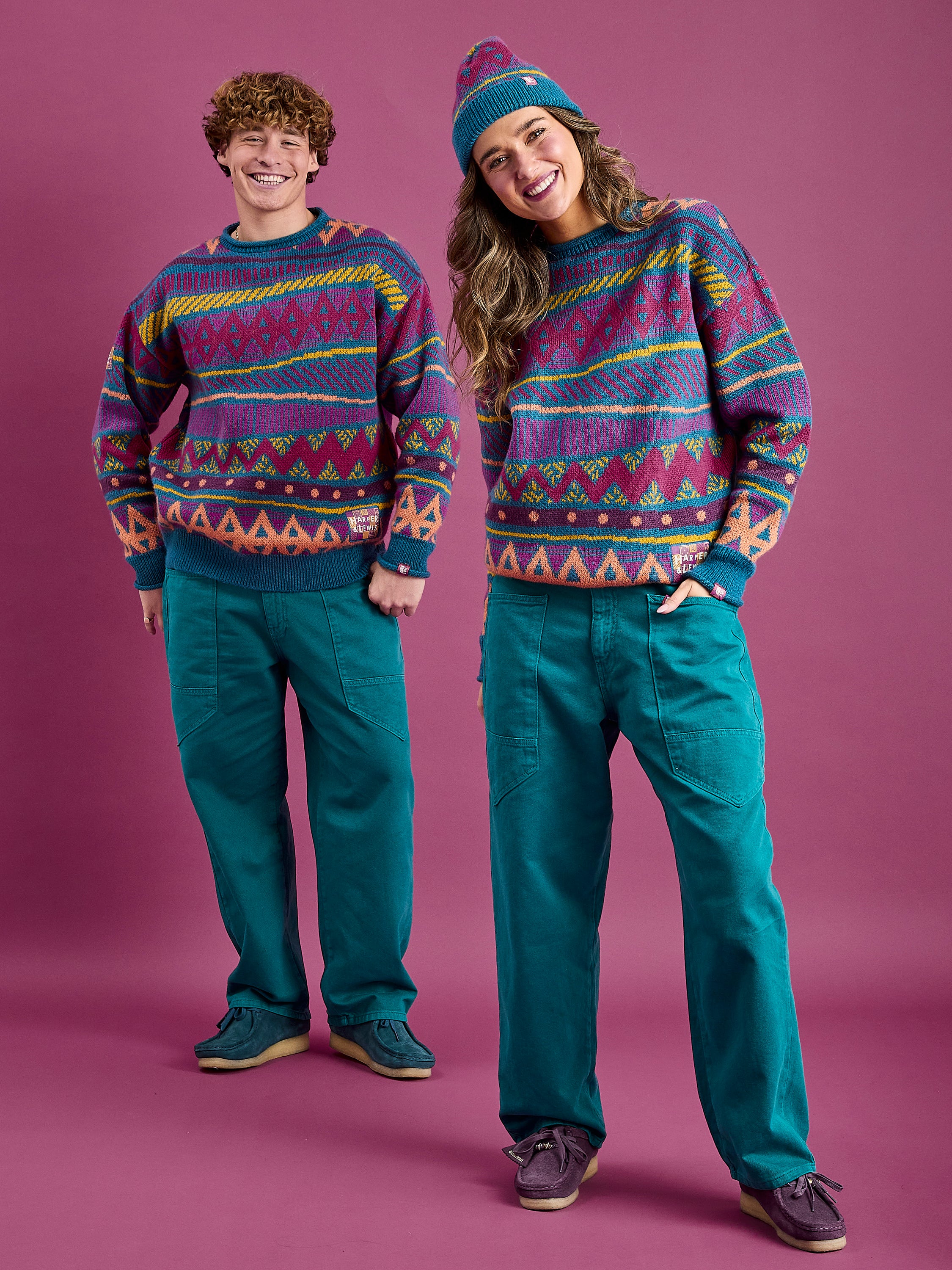 Dana Retro Pattern Knitted Jumper - Harper & Lewis