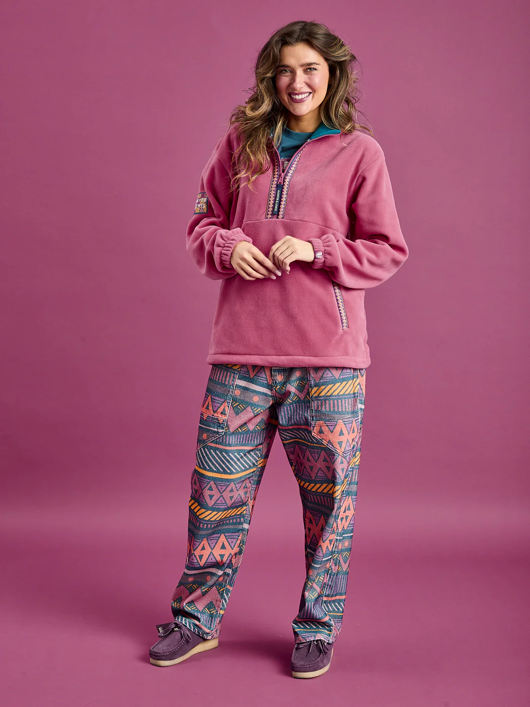 Darby Retro Pattern Corduroy Trousers - Harper & Lewis