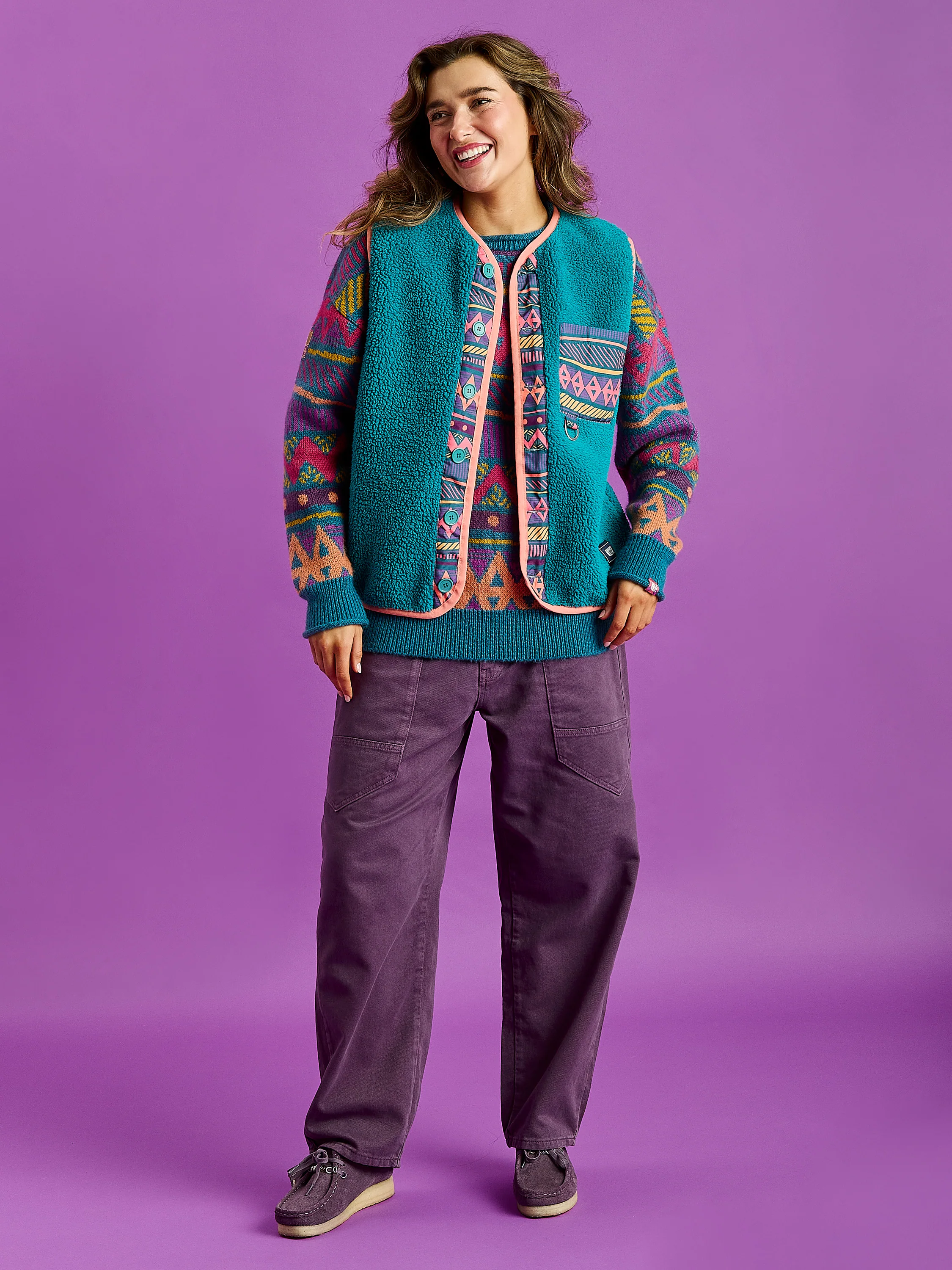 Indie Sherpa Fleece Gilet - Harper & Lewis