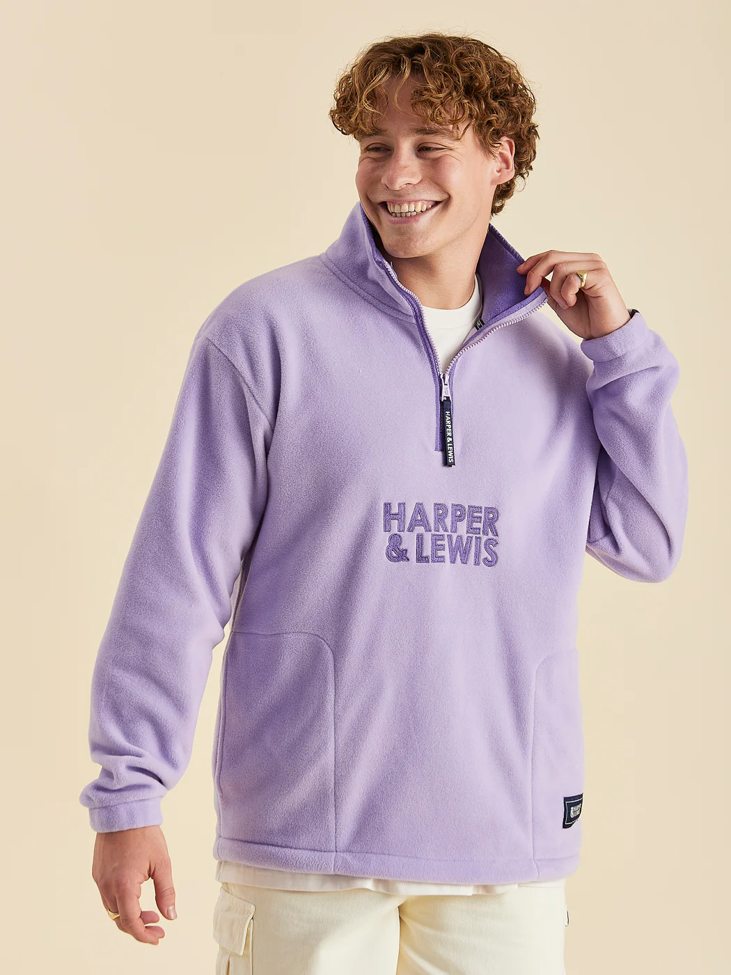 Elsa 1/4 Zip Fleece Lavender - Harper & Lewis