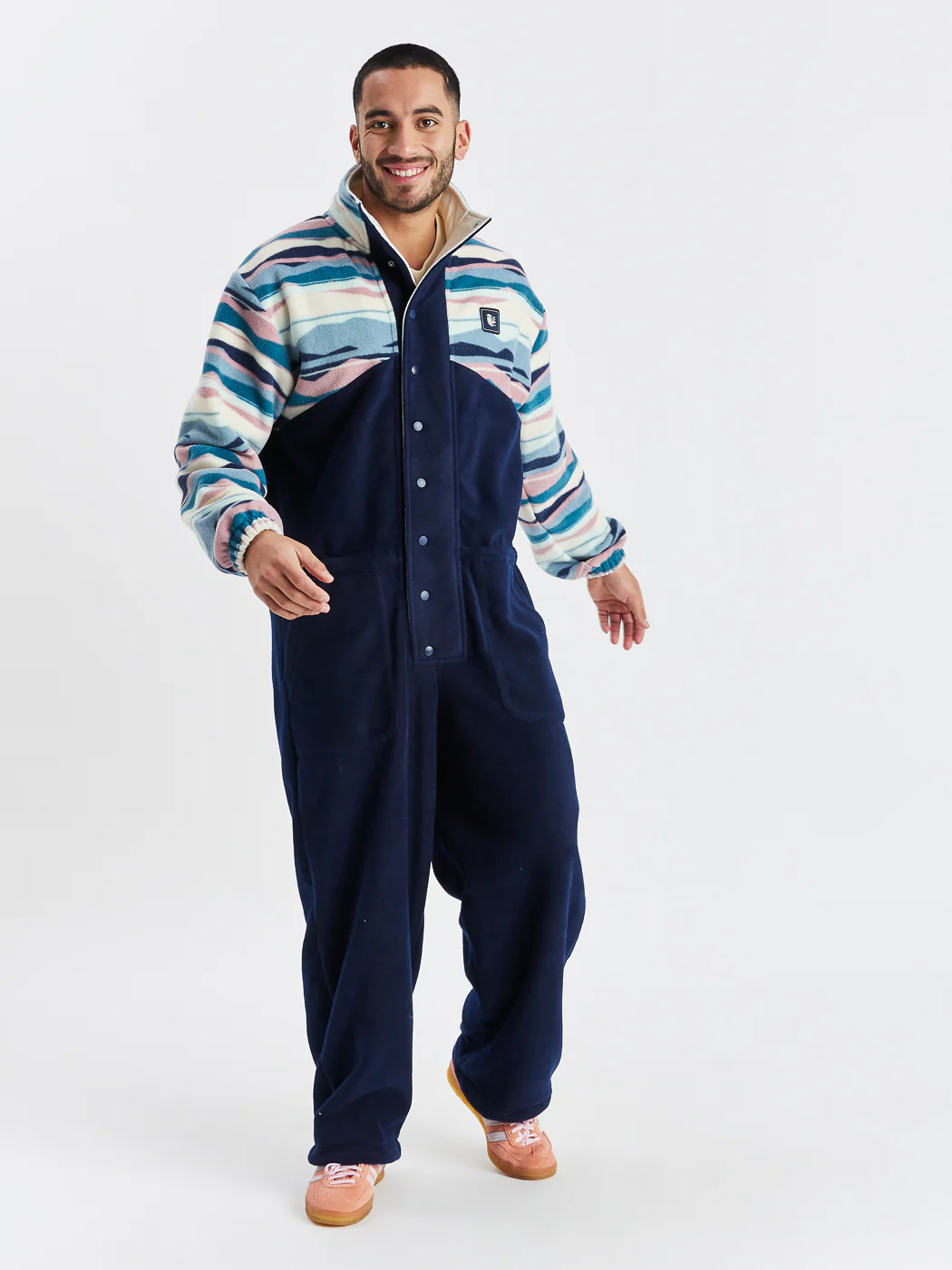Coby Retro Pattern Fleece Boilersuit - Harper & Lewis