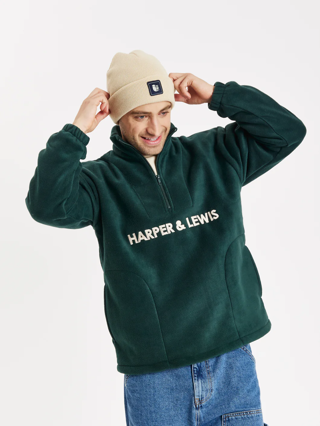 Tribe 1/4 Zip Fleece Forest - Harper & Lewis