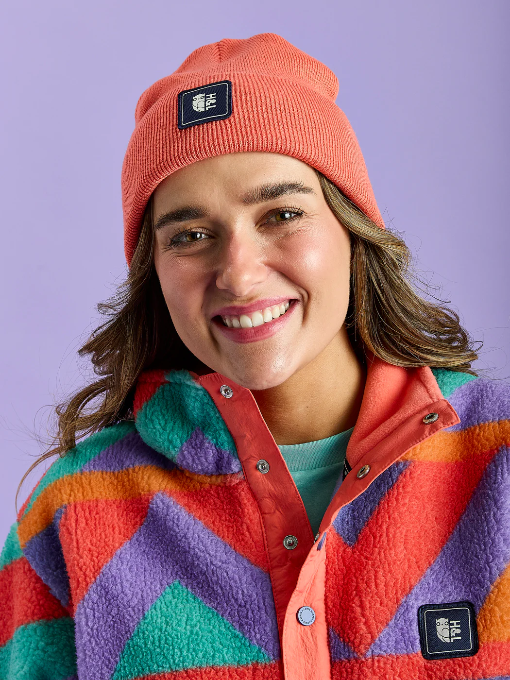 Vail Beanie Coral - Harper & Lewis