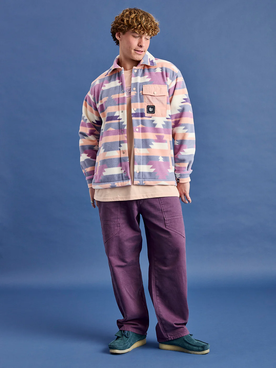 Greer Retro Pattern Fleece Shirt - Harper & Lewis