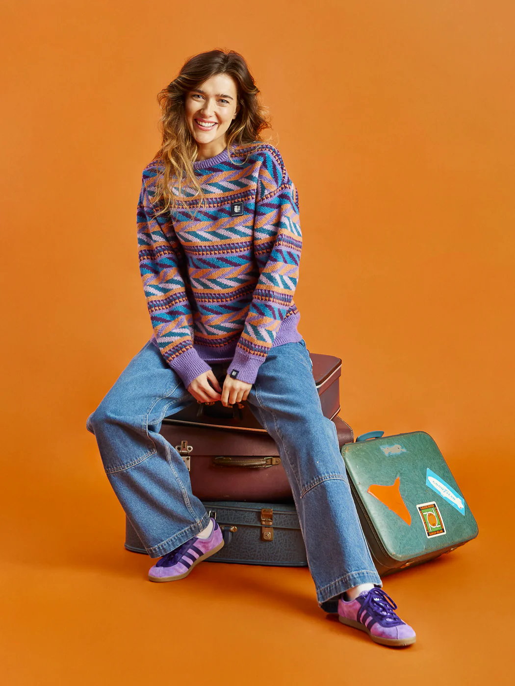 Kirby Retro Pattern Knitted Jumper - Harper & Lewis