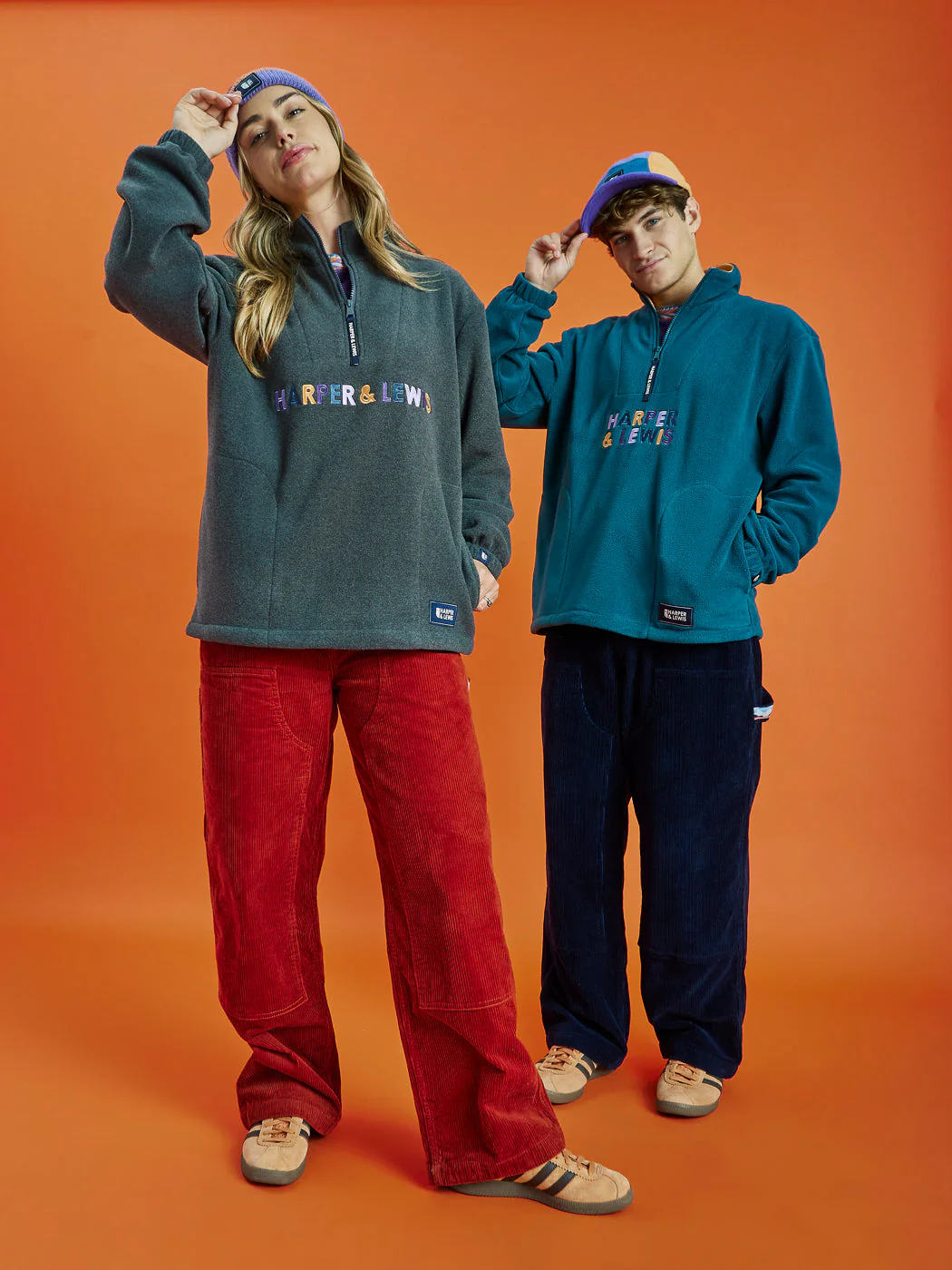 Aubin 1/4 Zip Fleece Grey - Harper & Lewis