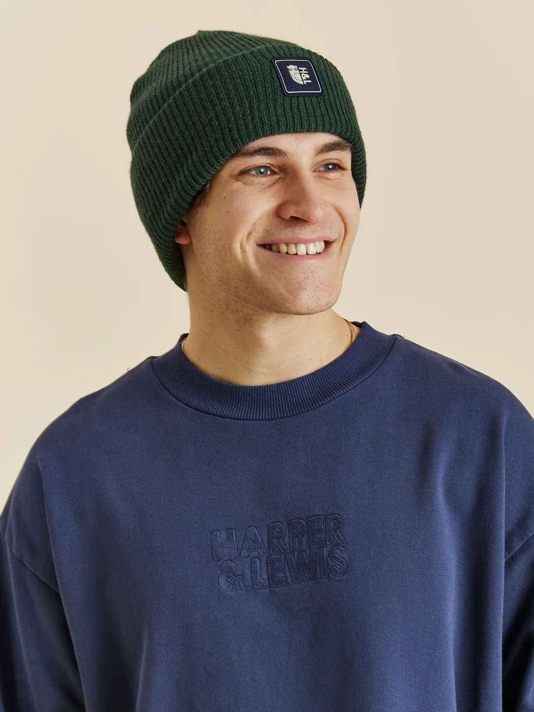Murren Beanie Bottle Green - Harper & Lewis