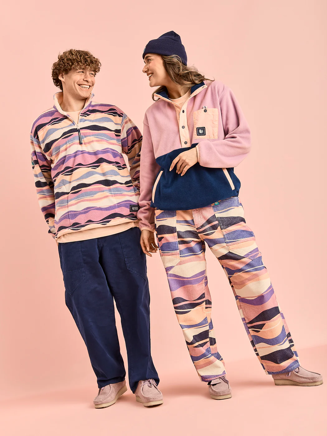 Raver Retro Pattern 1/4 Zip Fleece - Harper & Lewis