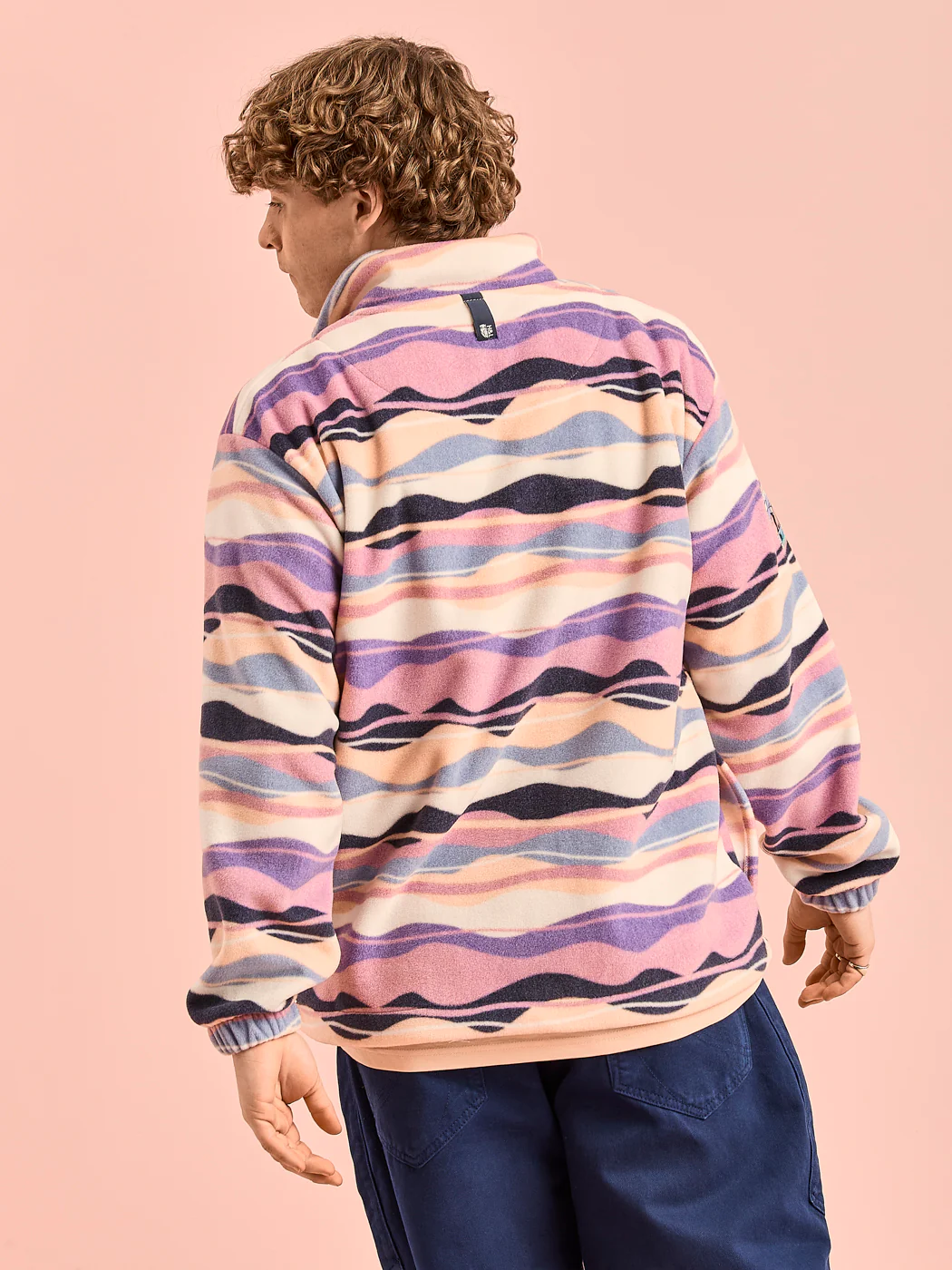 Raver Retro Pattern 1/4 Zip Fleece - Harper & Lewis