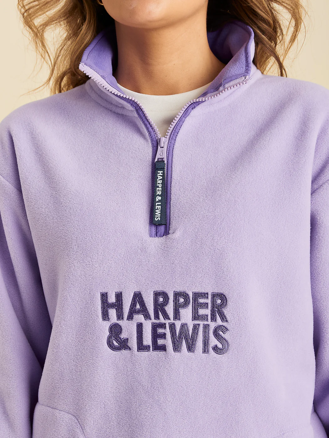 Elsa 1/4 Zip Fleece Lavender - Harper & Lewis