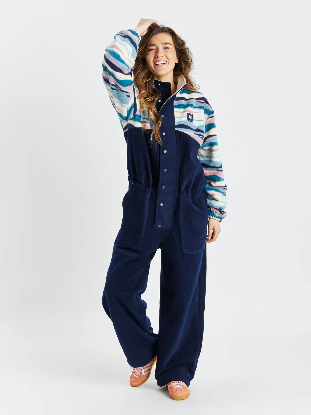 Coby Retro Pattern Fleece Boilersuit - Harper & Lewis