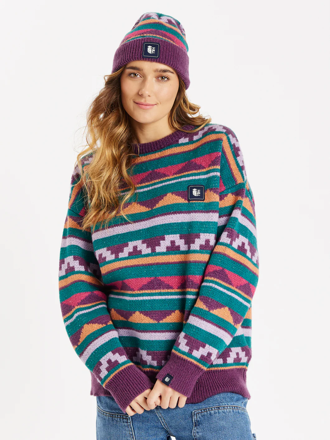 Tula Retro Pattern Knitted Jumper - Harper & Lewis