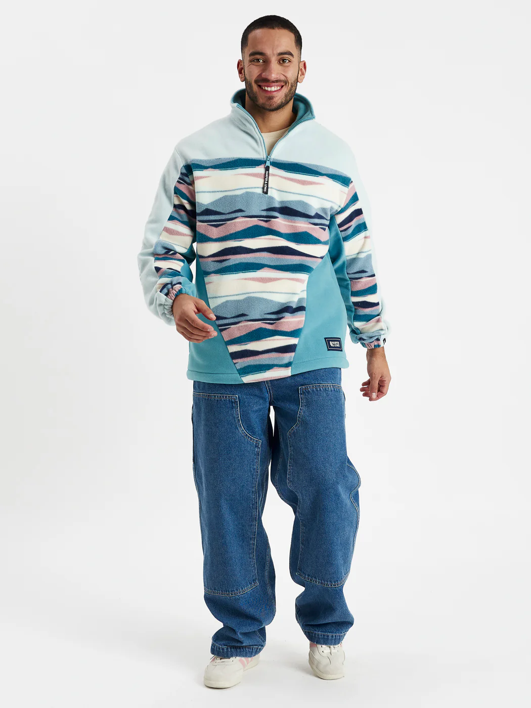 Skyler Retro Pattern 1/4 Zip Fleece - Harper & Lewis