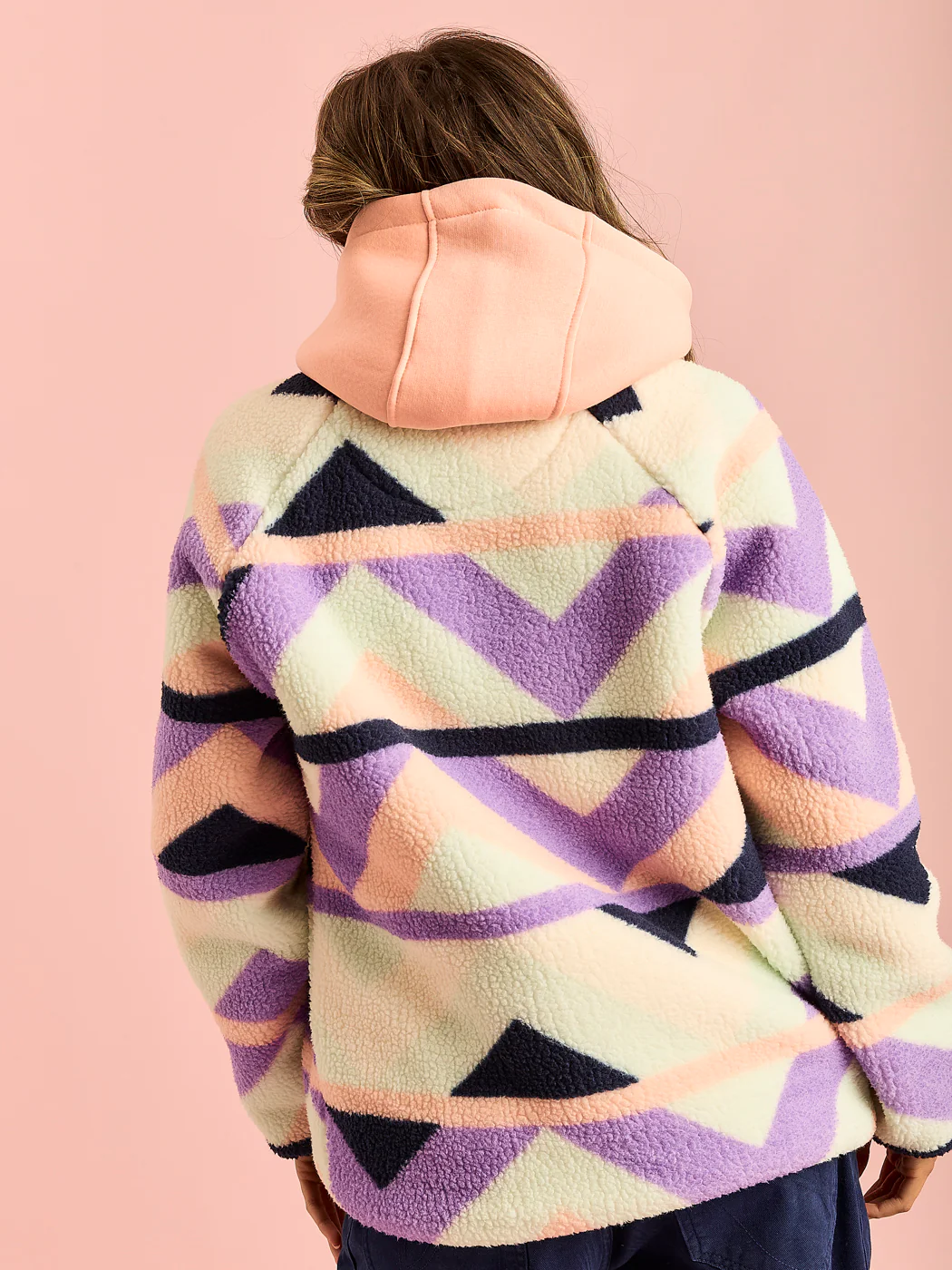 Austin Retro Pattern Full Zip Sherpa Fleece - Harper & Lewis