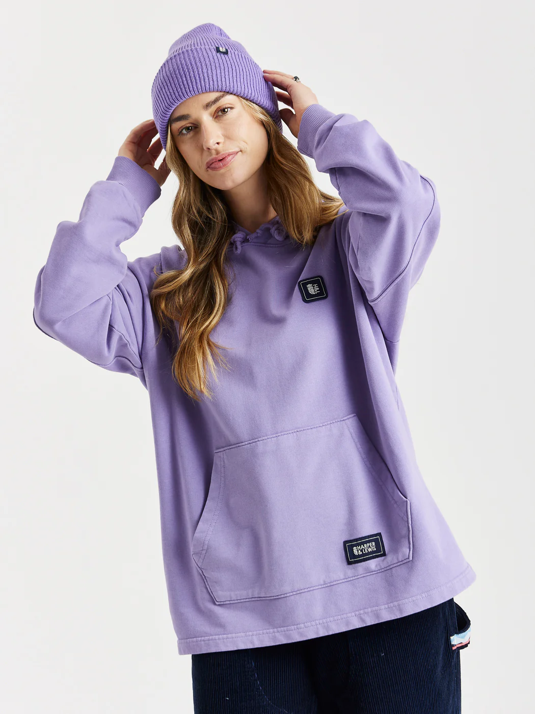 Lumi Oversized Hoodie Deep Lavender - Harper & Lewis