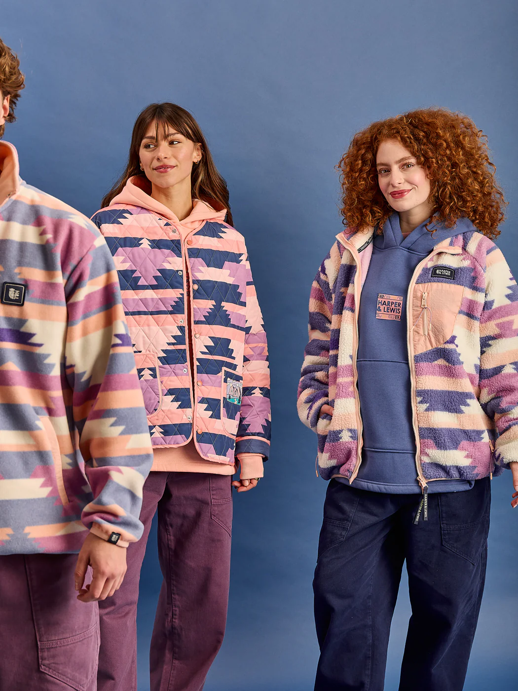 Zinnia Retro Pattern Quilted Jacket - Harper & Lewis