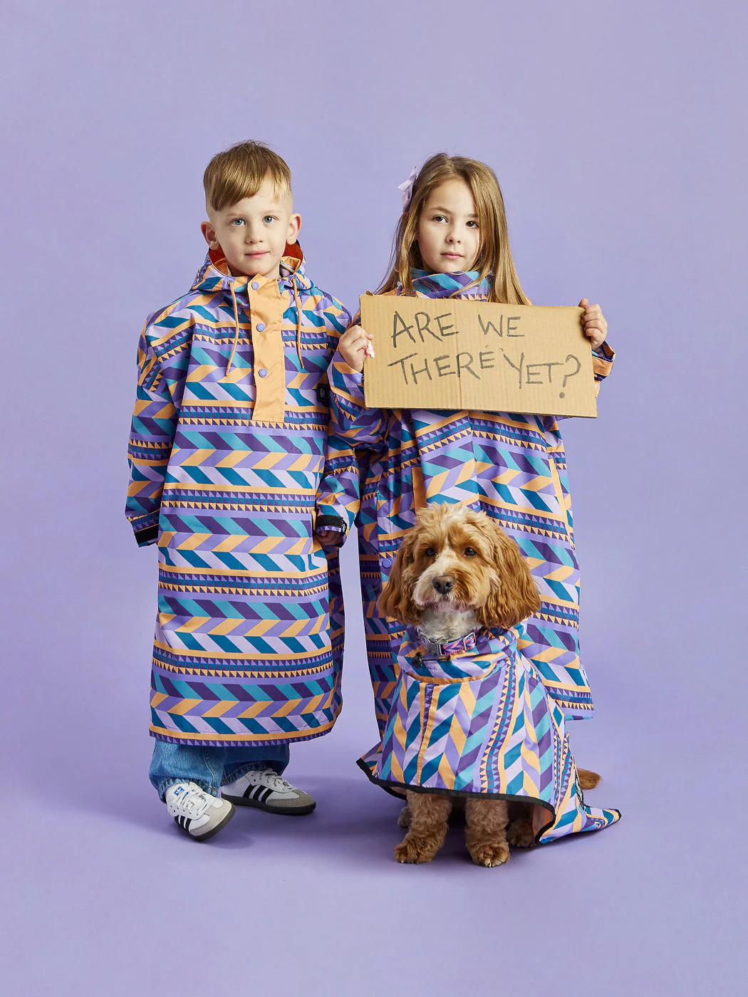 Kids Harley Retro Pattern Poncho - Harper & Lewis