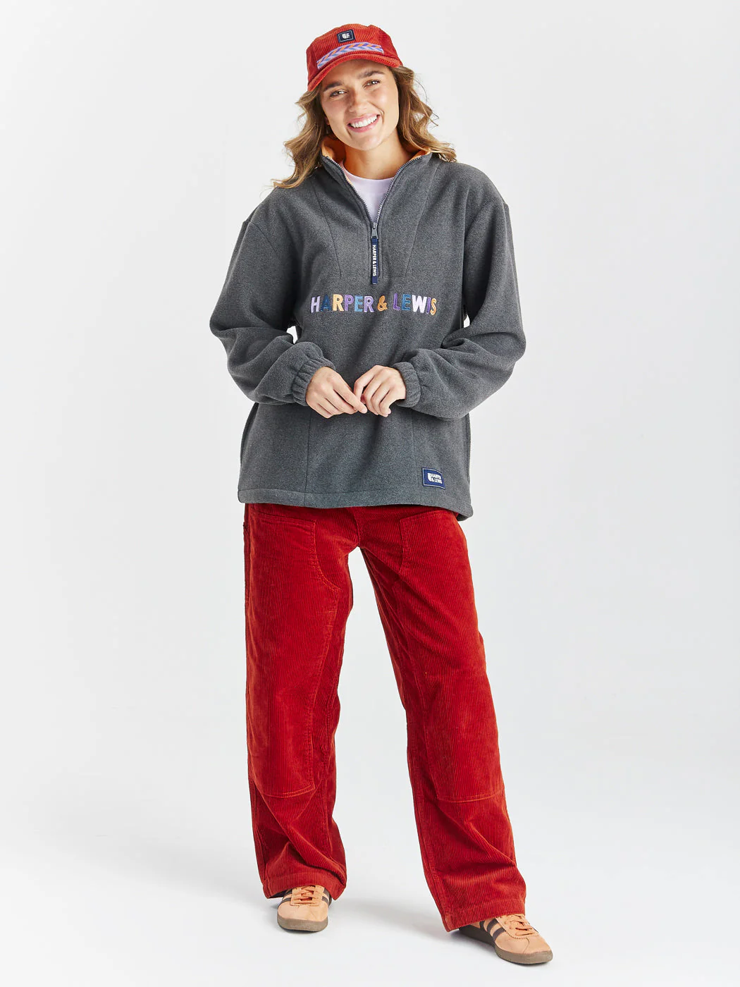 Aubin 1/4 Zip Fleece Grey - Harper & Lewis