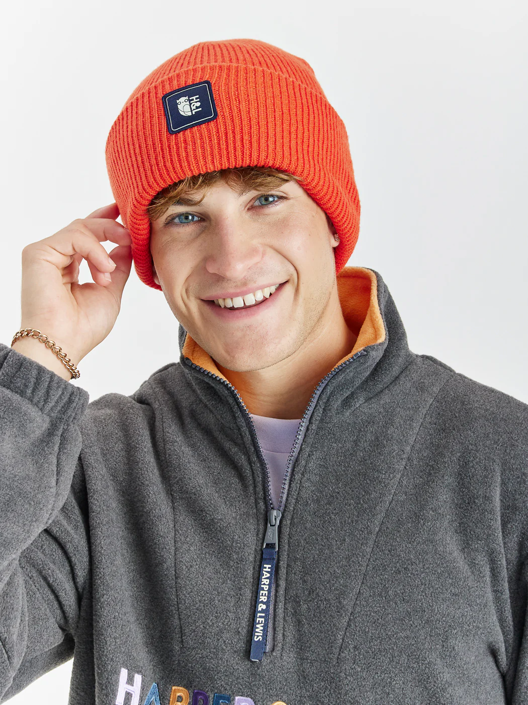 Murren Beanie Orange - Harper & Lewis