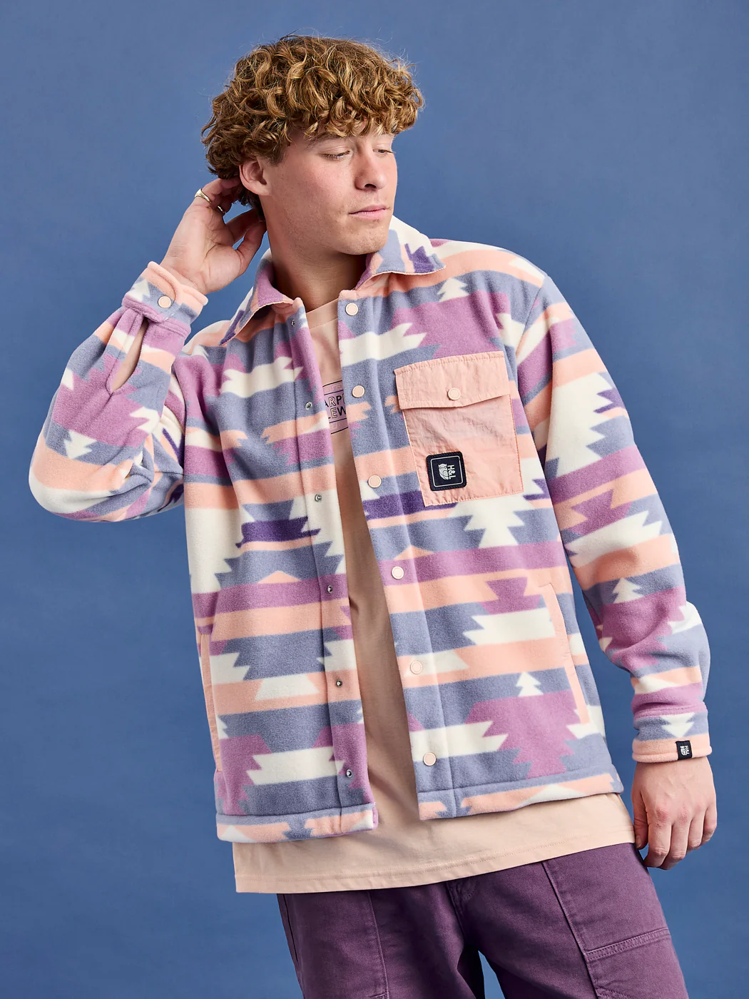 Greer Retro Pattern Fleece Shirt - Harper & Lewis