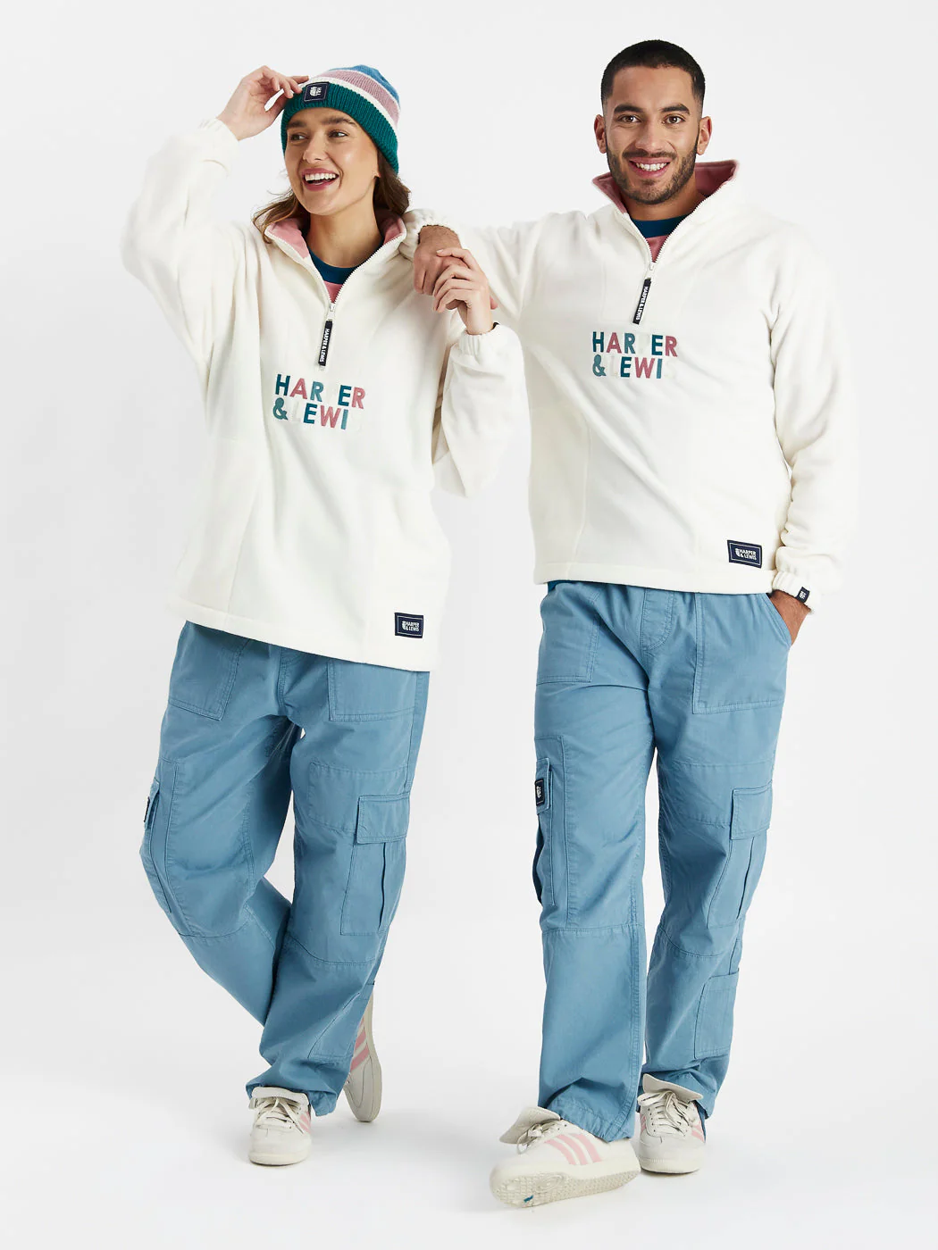 Blanche 1/4 Zip Fleece Cream - Harper & Lewis