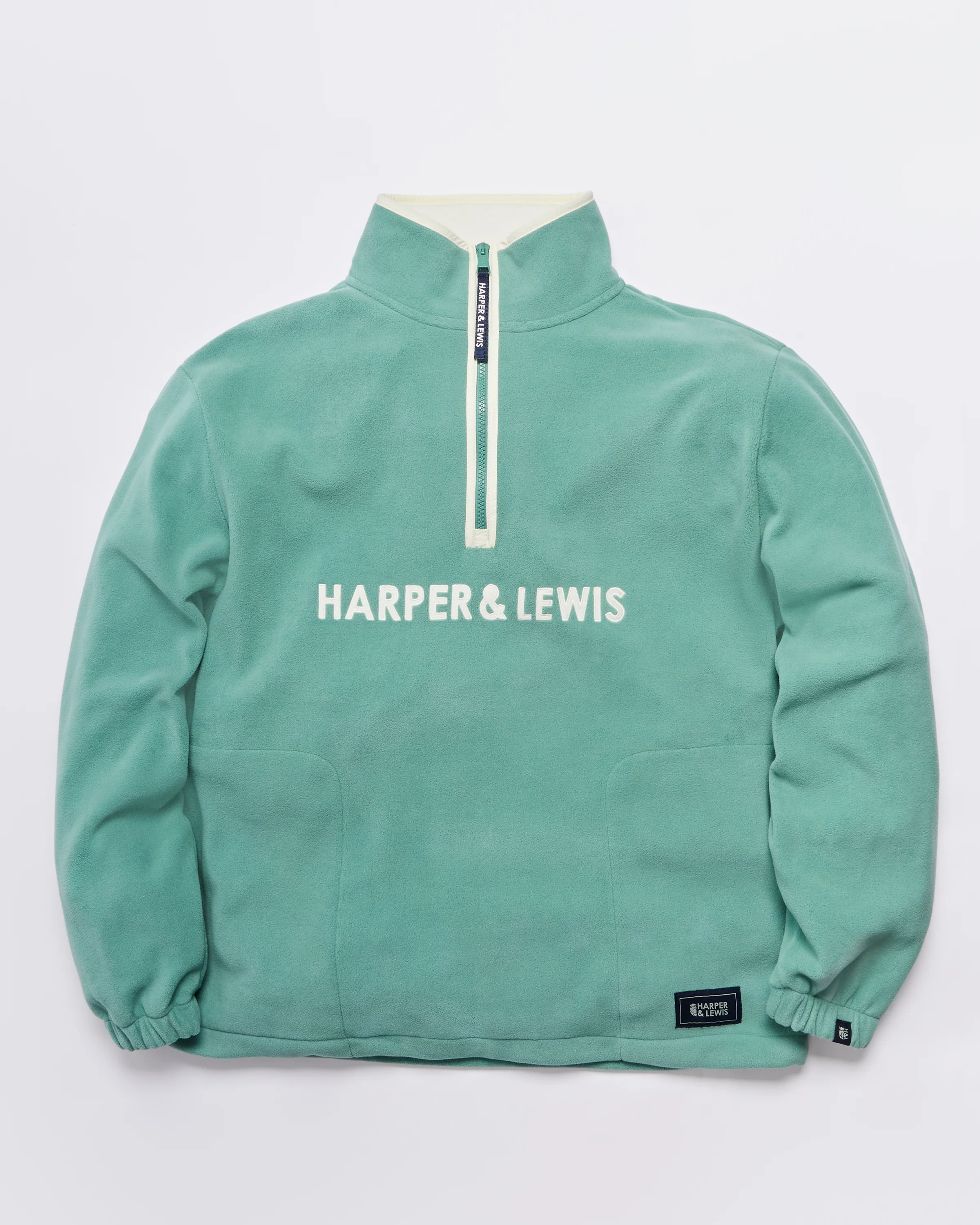 Ocean 1/4 Zip Fleece Sage - Harper & Lewis