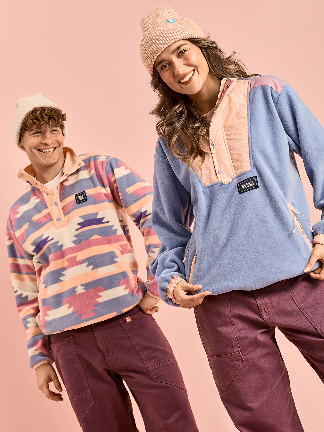 Meadow Popper Neck Fleece - Harper & Lewis