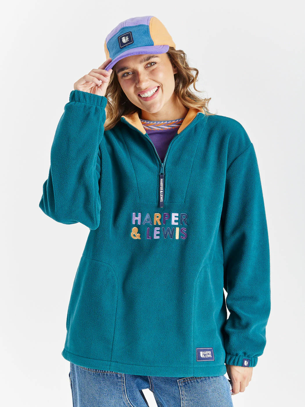 Brooklyn 1/4 Zip Fleece Dark Green - Harper & Lewis