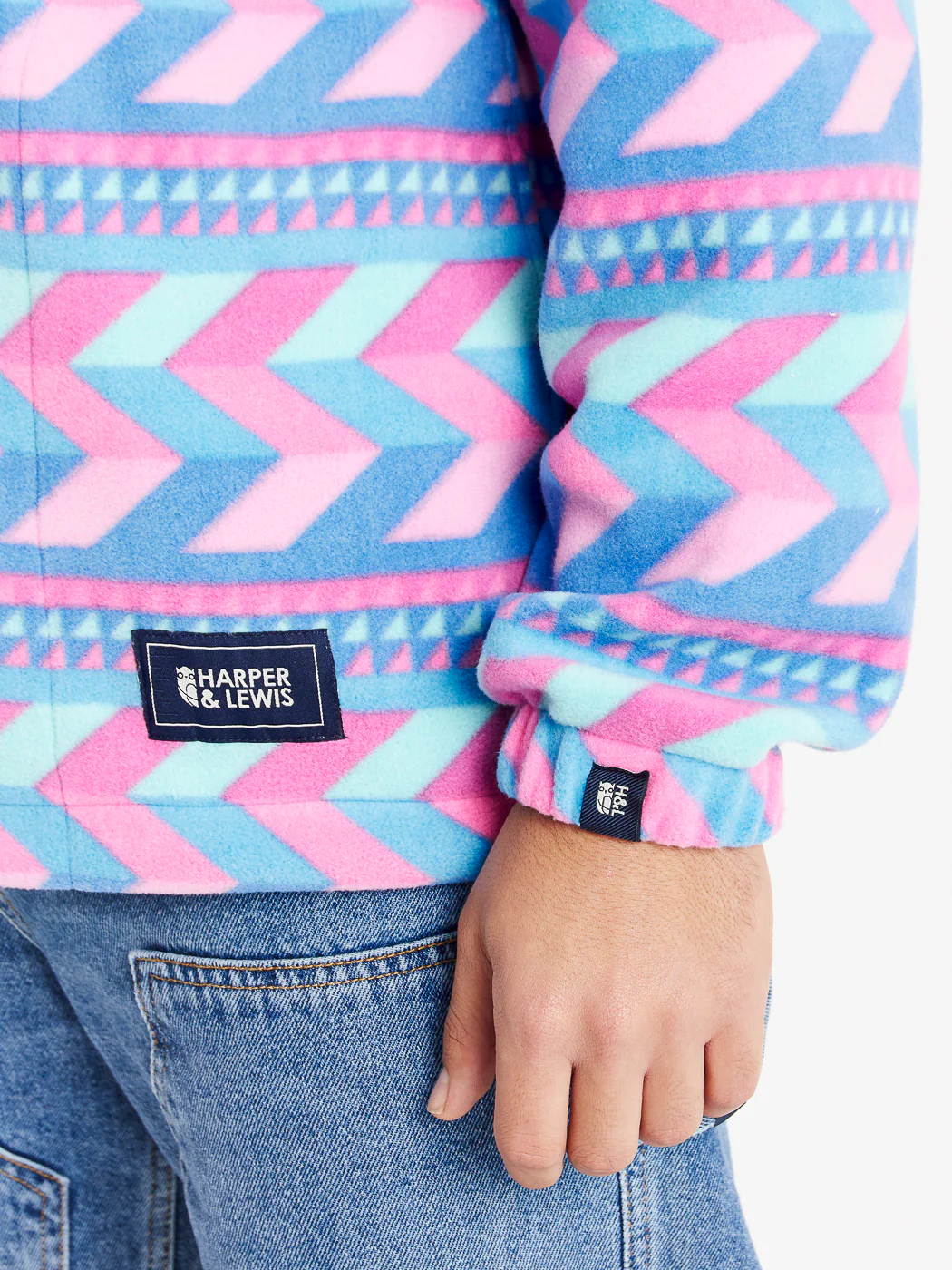 Alba Retro Pattern 1/4 Zip Fleece - Harper & Lewis