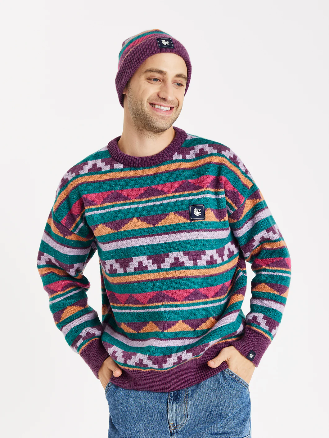 Tula Retro Pattern Knitted Jumper - Harper & Lewis