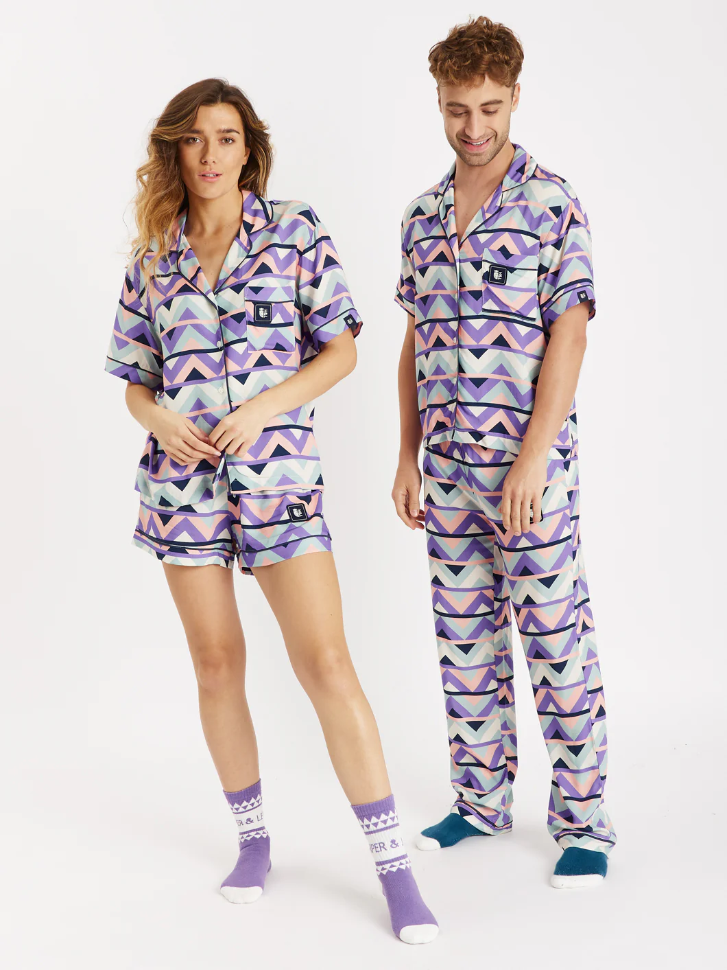 Polar Retro Pattern Long Pyjama Set - Harper & Lewis