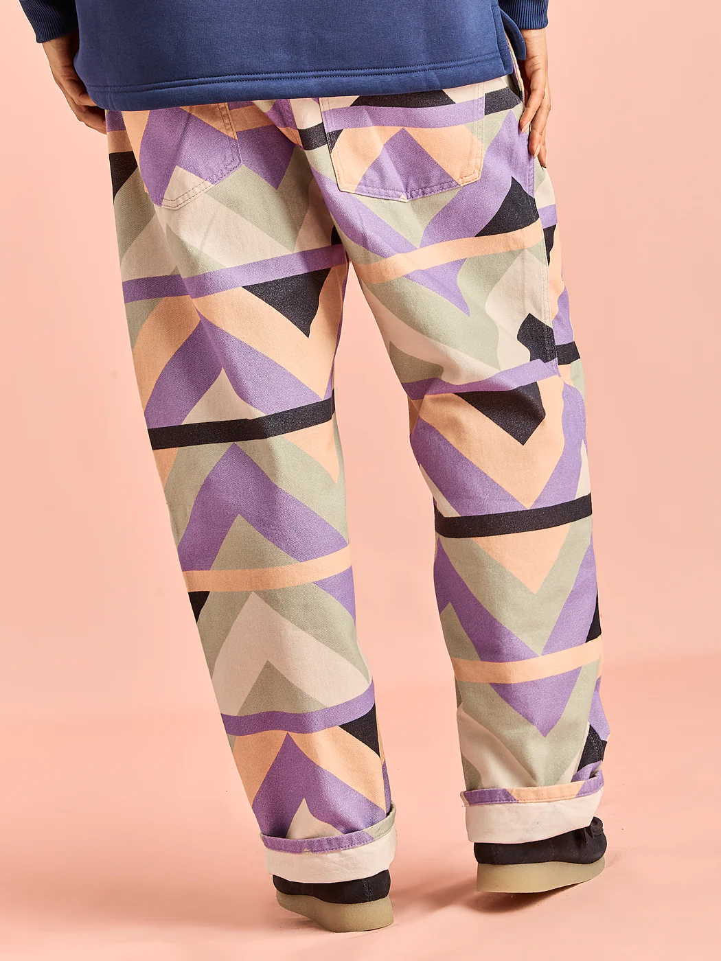 Ezra Retro Pattern Trousers - Harper & Lewis