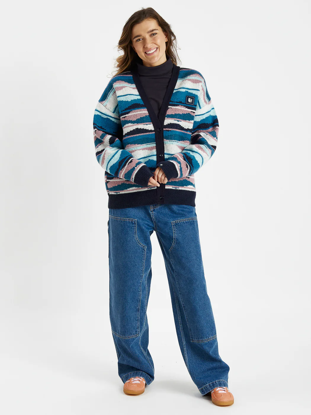 Blythe Retro Pattern Knitted Cardigan - Harper & Lewis