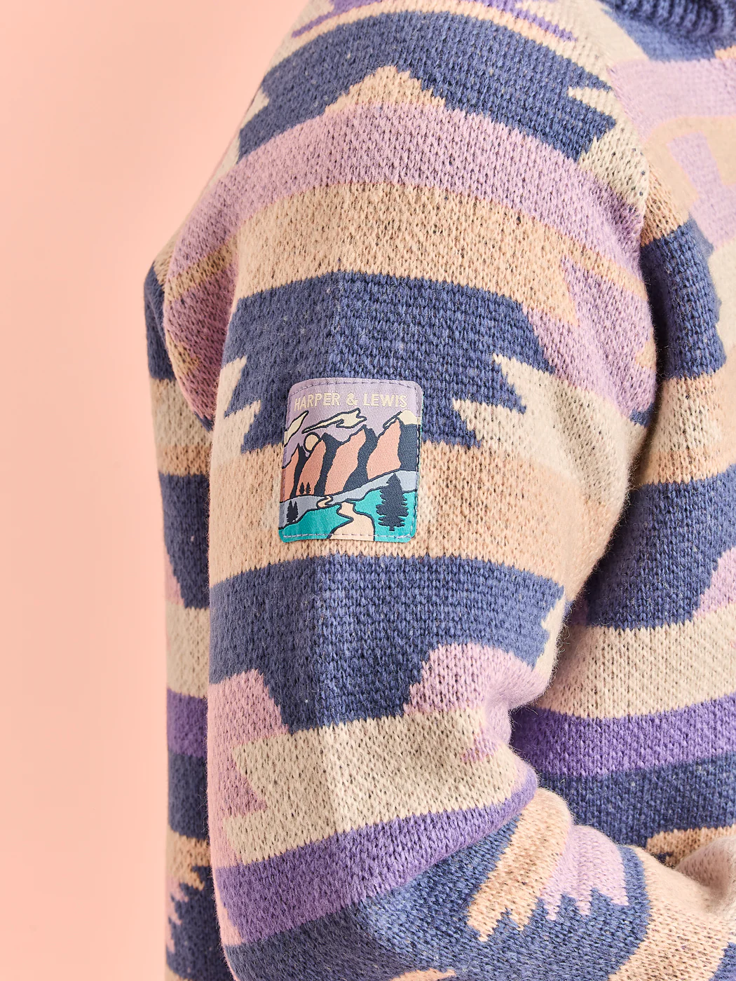 Wynn Retro Pattern Knitted Cardigan - Harper & Lewis