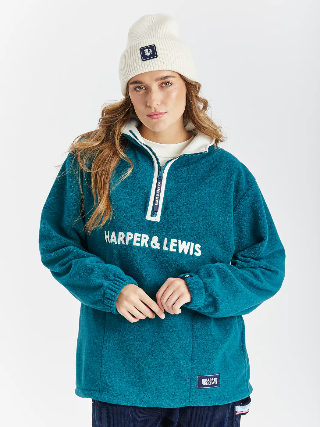 Ocean 1/4 Zip Fleece Dark Green - Harper & Lewis