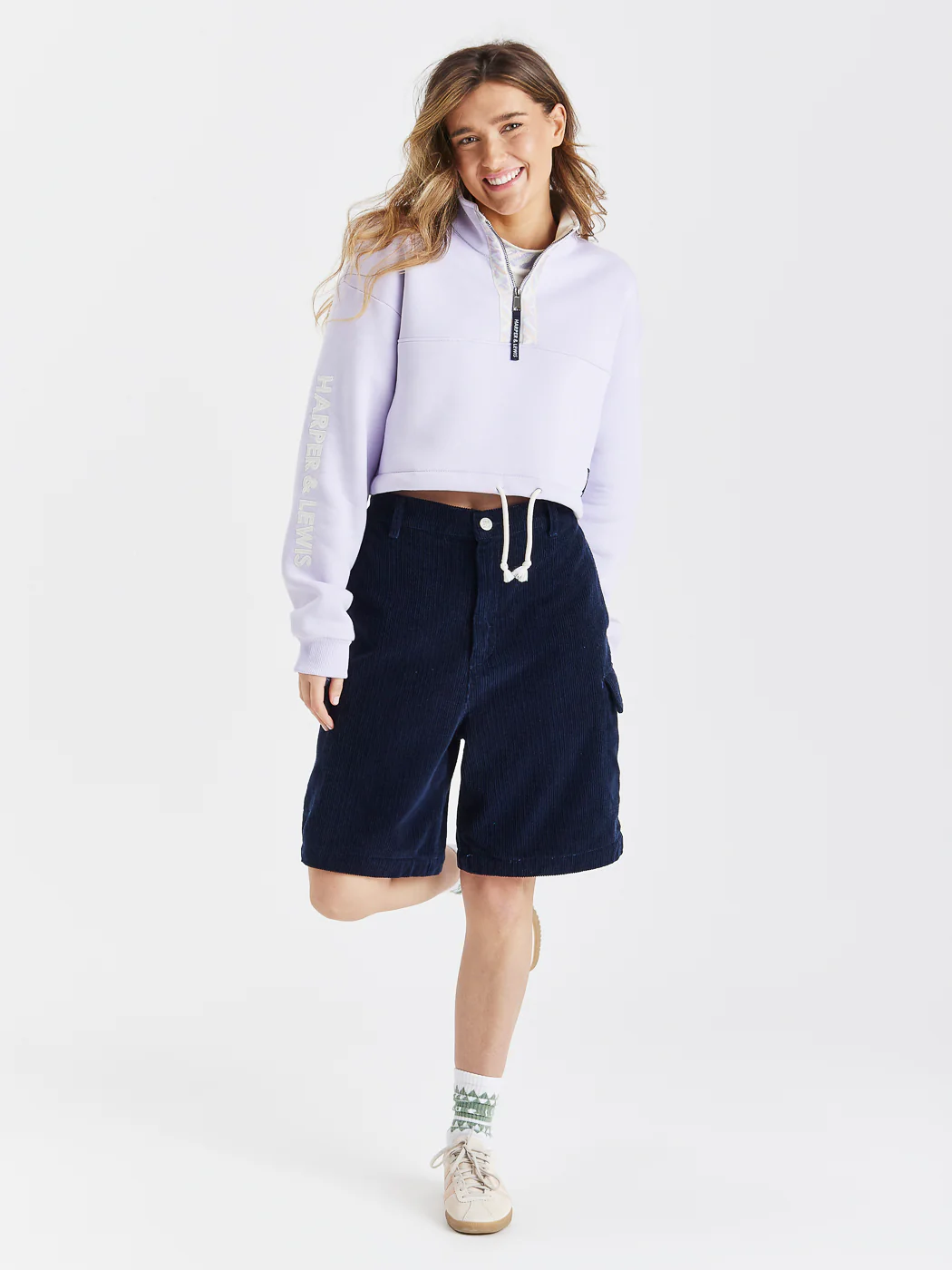 Sophia Cropped 1/4 Zip Sweater - Harper & Lewis