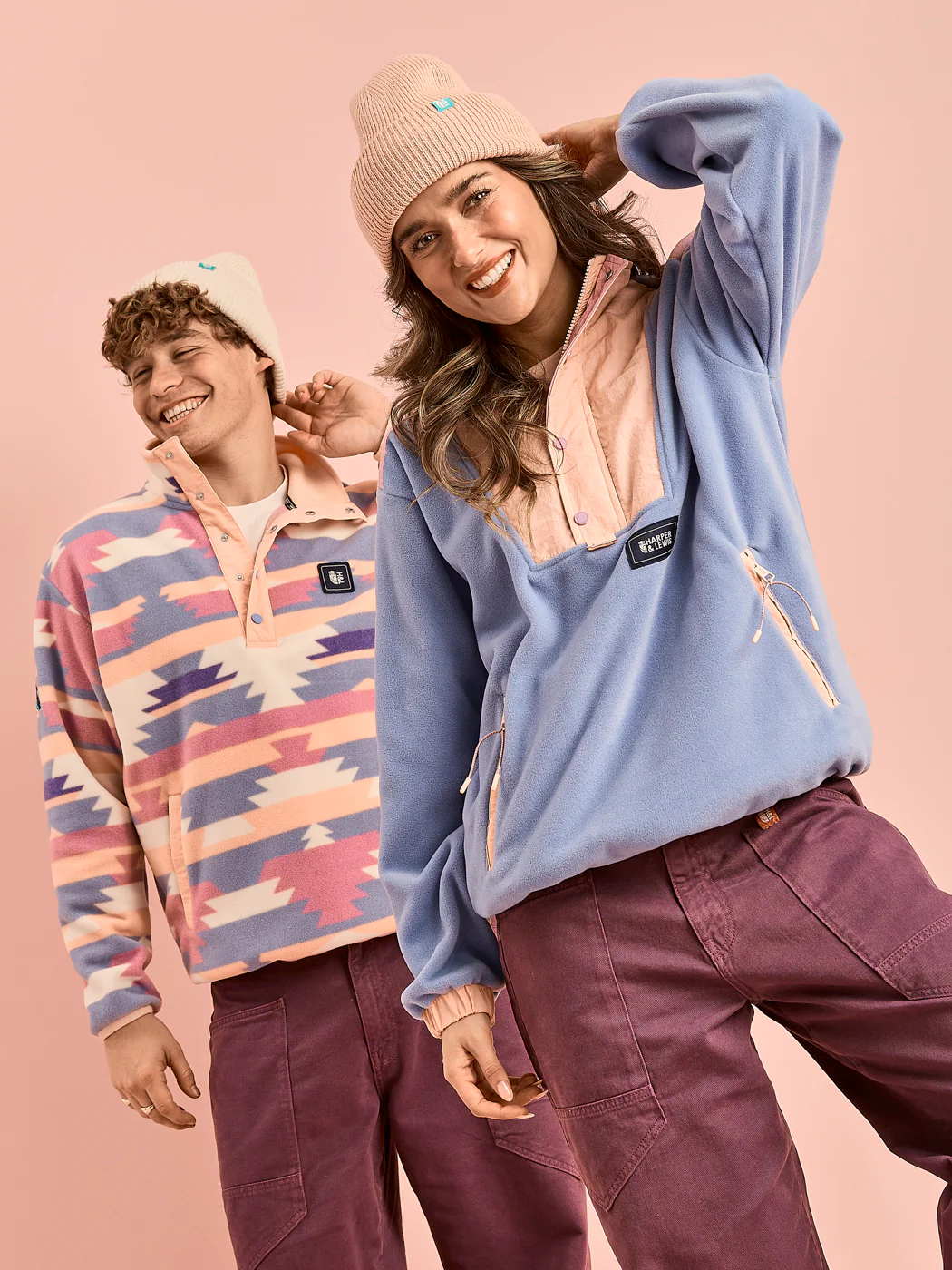 Meadow Popper Neck Fleece - Harper & Lewis