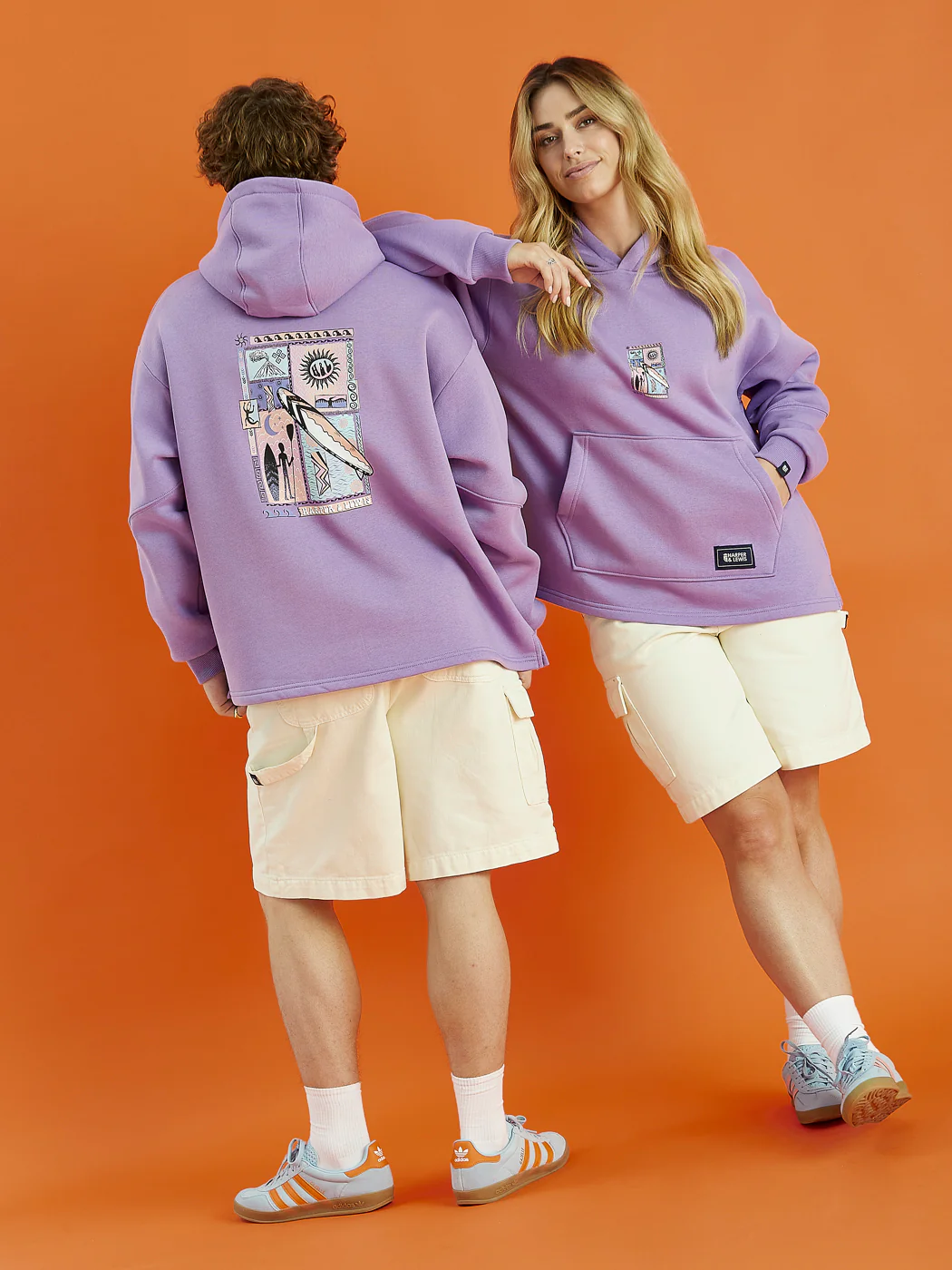 Cruz Oversized Hoodie Purple - Harper & Lewis
