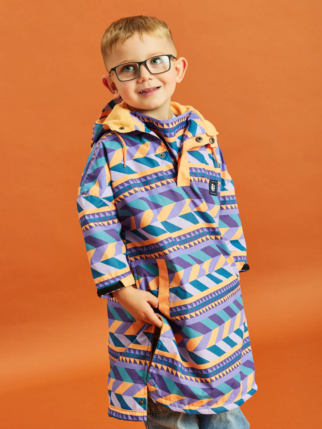 Kids Harley Retro Pattern Poncho - Harper & Lewis