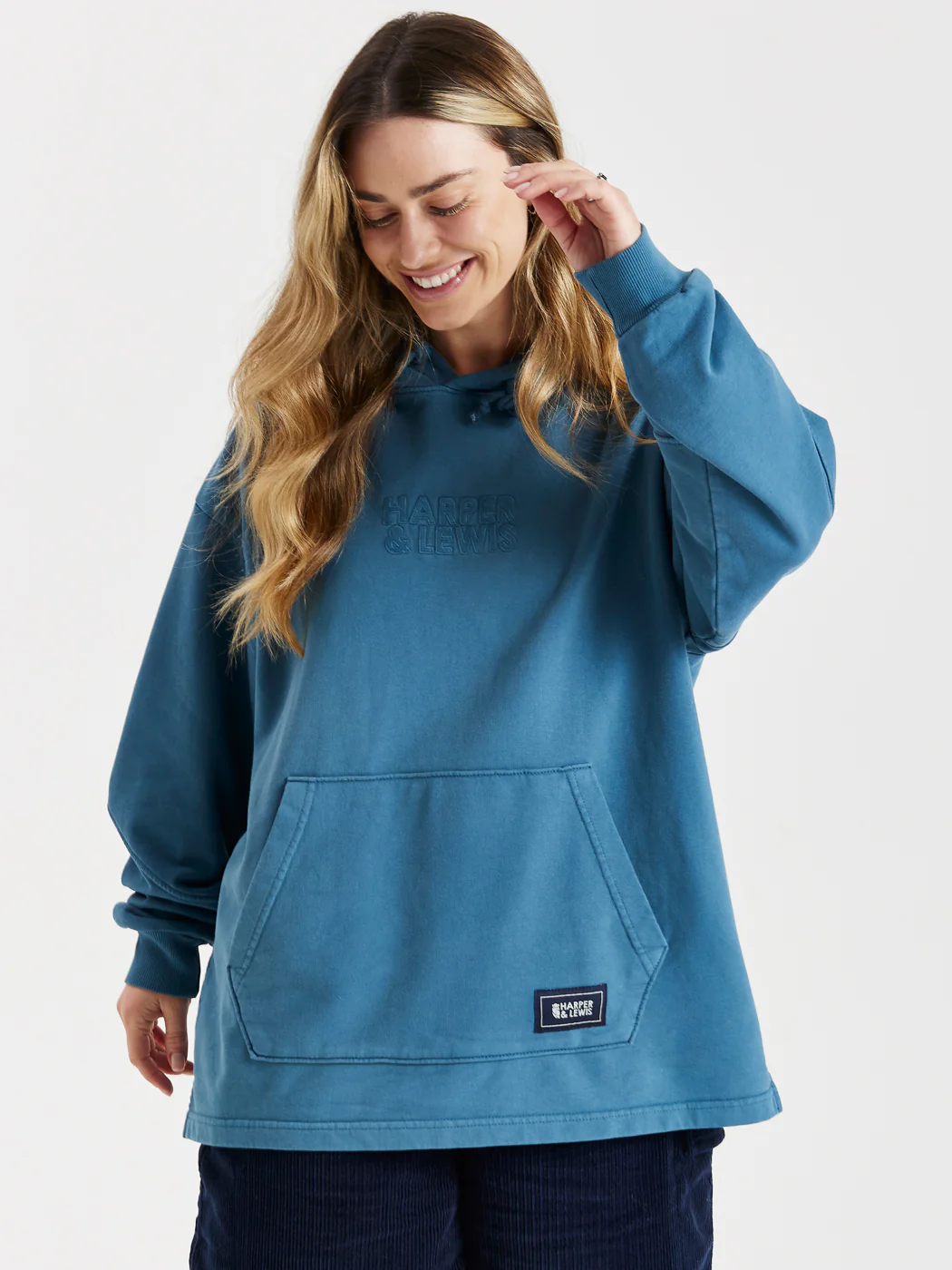 Camille Oversized Hoodie Petrol - Harper & Lewis
