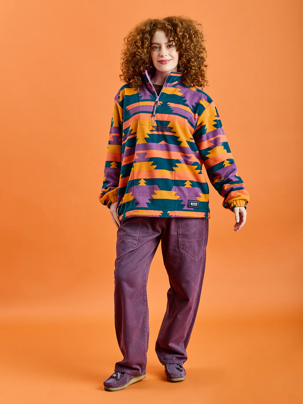 Raver Retro Pattern 1/4 Zip Fleece - Harper & Lewis