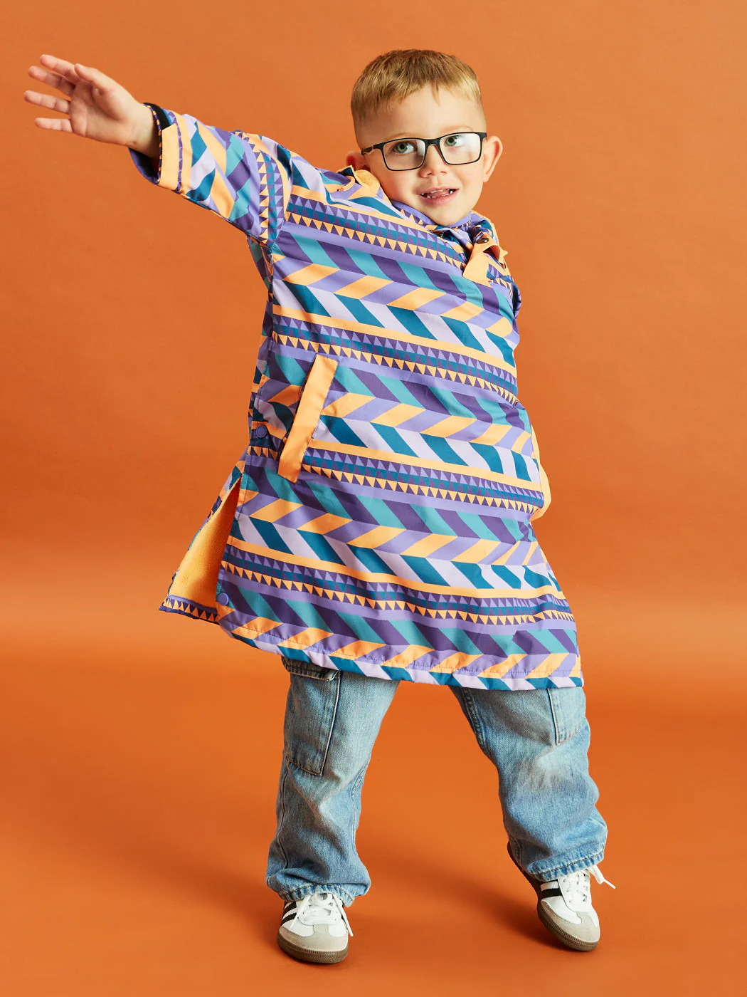 Kids Harley Retro Pattern Poncho - Harper & Lewis