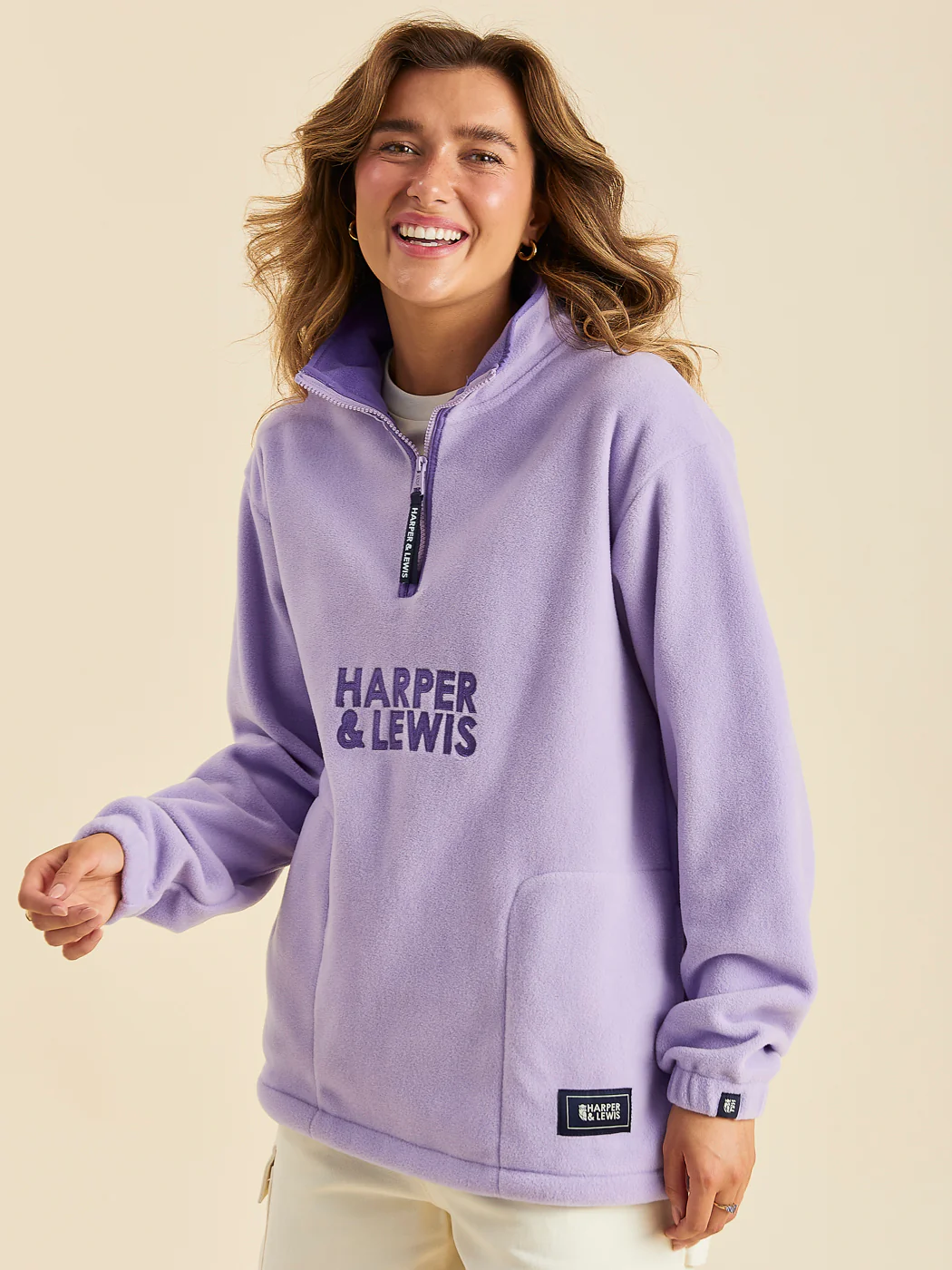 Elsa 1/4 Zip Fleece Lavender - Harper & Lewis
