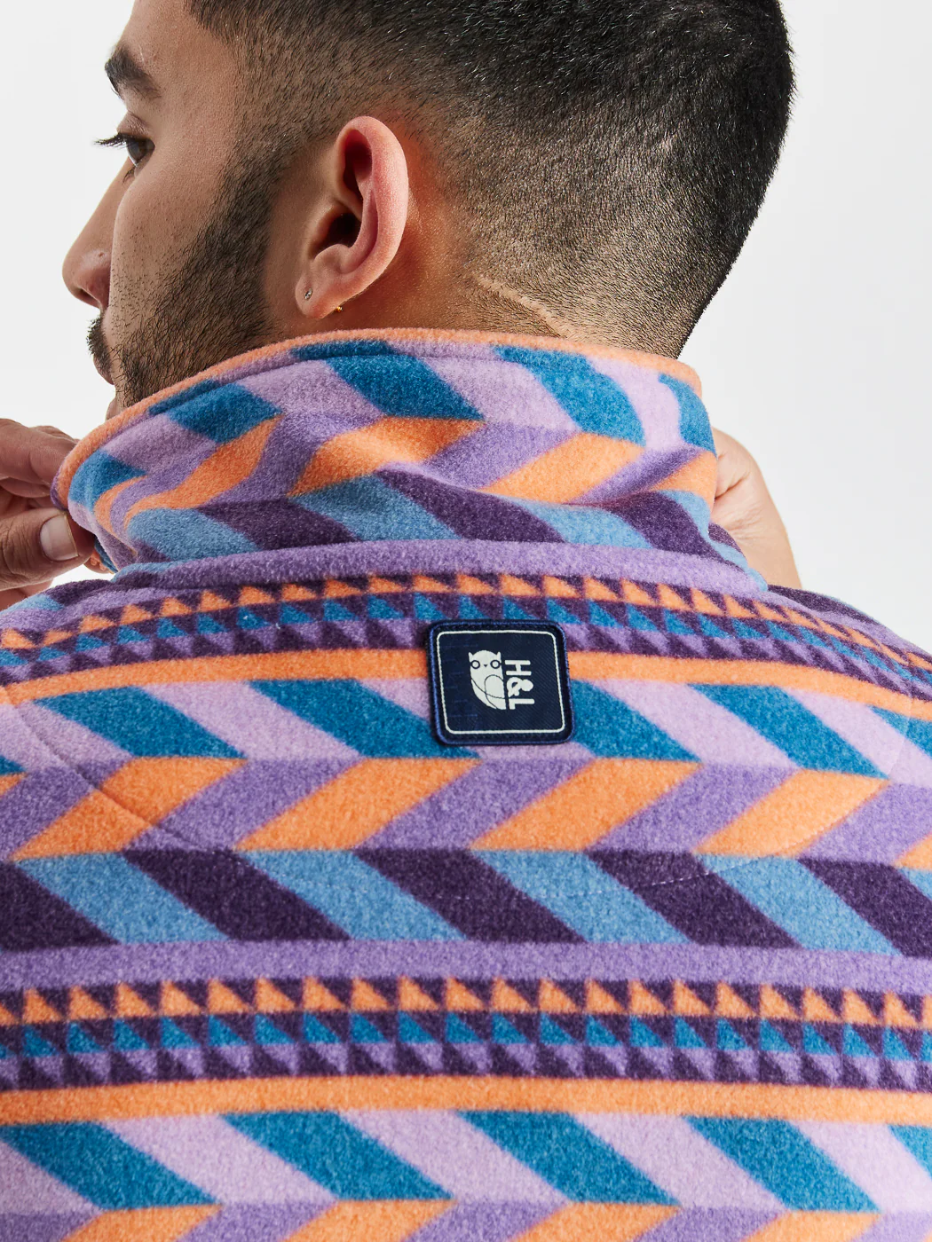 Raine Retro Pattern 1/4 Zip Fleece - Harper & Lewis