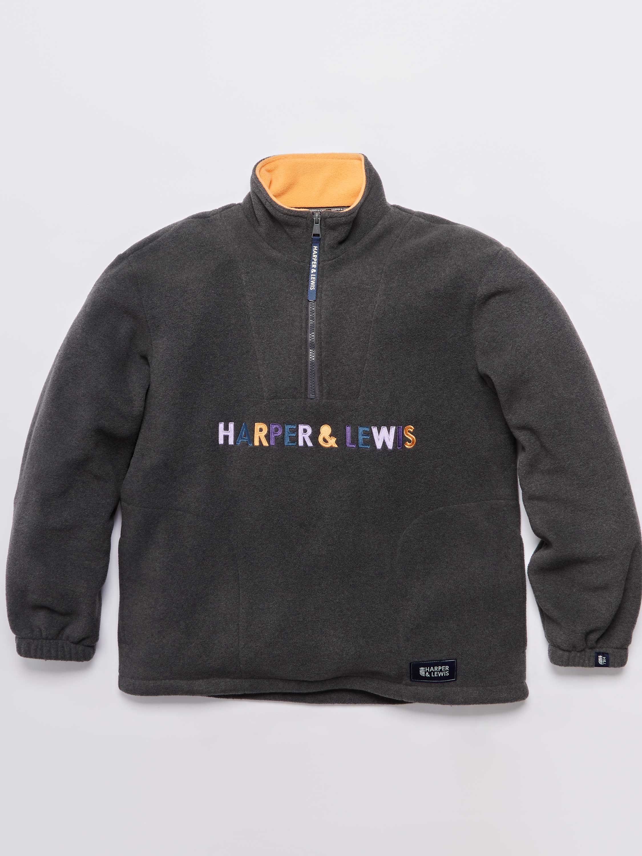 Aubin 1/4 Zip Fleece Grey - Harper & Lewis