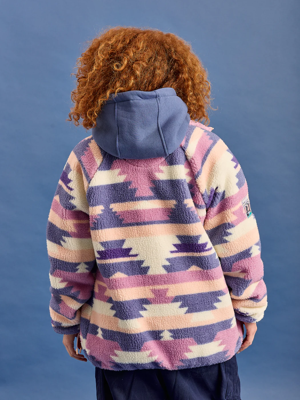Finn Retro Pattern Full Zip Sherpa Fleece - Harper & Lewis